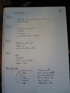 a page from my security notes shows how abysmal my handwriting is