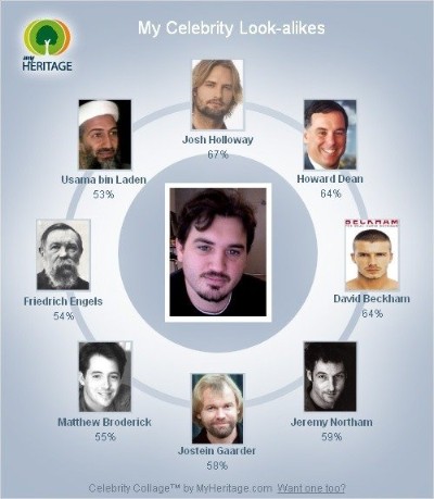 Sorry, screen-readers, it's a sight-gag. Apparently I look 53% like Usama bin Laden