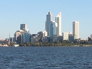 The Perth city skyline