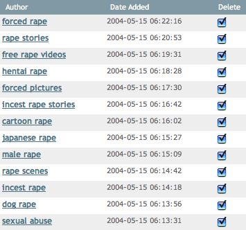 Each spam advertised some form of perversion that I would much rather not encounter on a Saturday morning