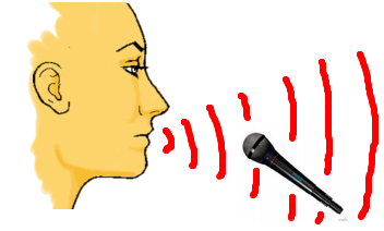 Talking through the microphone